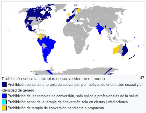 Terapias de reorientación sexual por países