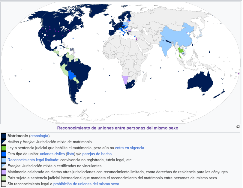 Matrimonios entre personas del mismo sexo por paises