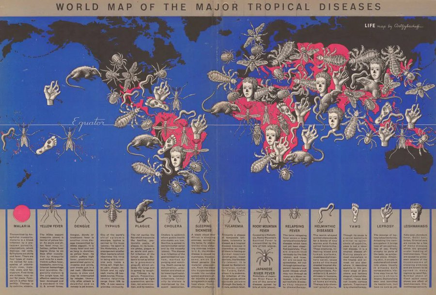 Mapa de las enfermedades tropicales