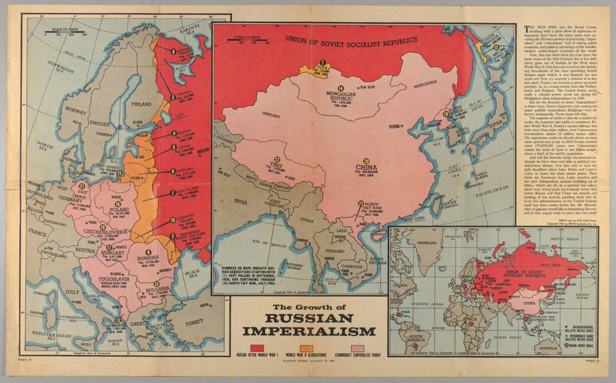 Mapa: El crecimiento del imperialismo ruso