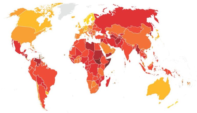 Mapa mundial de la corrupción