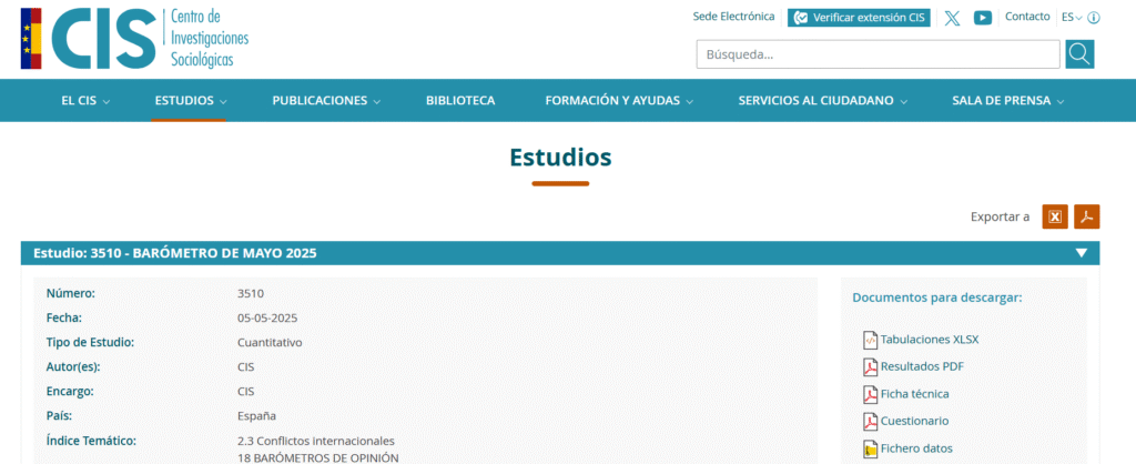 Cómo consultar y entender los datos oficiales del CIS