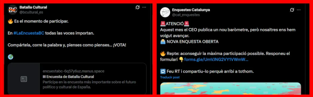 Encuestas autoseleccionada en twitter