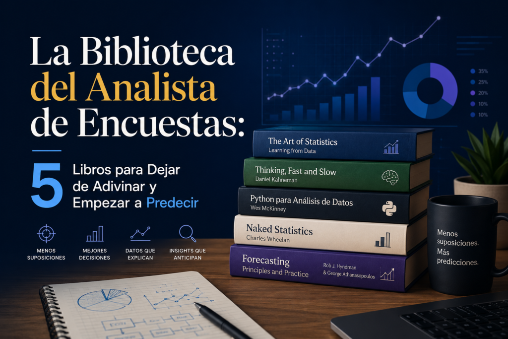 La Biblioteca del Analista de Encuestas: 5 Libros para Dejar de Adivinar y Empezar a Predecir