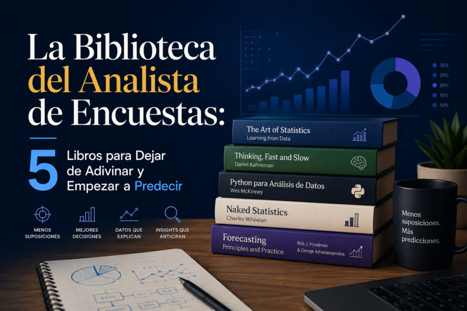 La Biblioteca del Analista de Encuestas: 5 Libros para Dejar de Adivinar y Empezar a Predecir