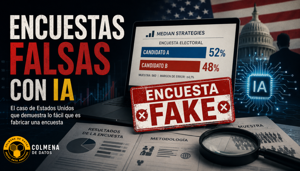 Encuestas falsas con IA